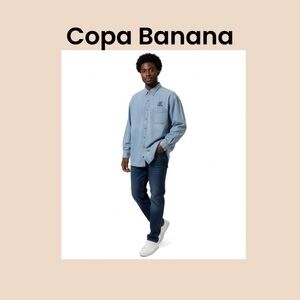 Vintage Men’s New Orleans Denim Button Down Shirt Size XXL